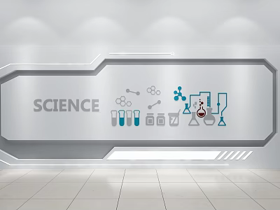 Stylish Science Theme Chandelier Illuminating Modern Lab Display Wall Decor 3d model