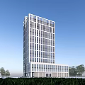 Modern Office Building Simple High-rise Office Building 3d model