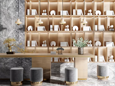 Modern bookcase 3d model