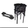 Industrial Machinery Equipment With Metal Frame And Structural Components