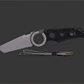 Folding Knife With Carbon Fiber Handle And Metal Blade Circular Hole Design