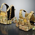 Camouflage Tactical Vests With Multiple Pockets Military Style And Functional Gear