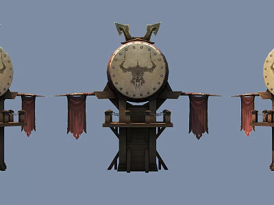 Chinese Drum War Drum 3d model Chinese Drum War Drum 3d model