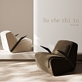 Modern single chair leisure chair 3d model