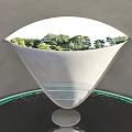 Unique Concrete Bathtub with Natural Tree View in Modern Architectural Design