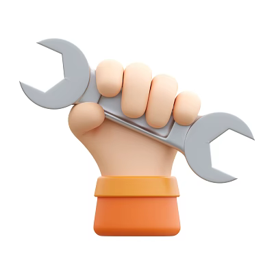 Practical Household Adjustable Wrench Tool Held By Hand For Daily Repairs 3d model