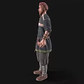 Europe Ancient Peasant Farmer Man Characters Ancient Characters Civilians Working People Game Characters NPC 3d model