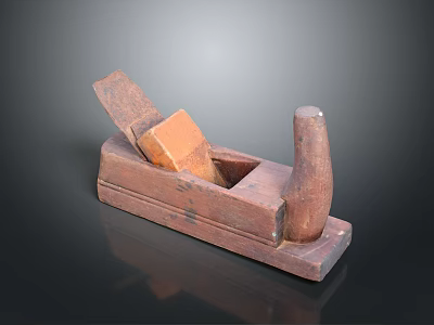 Industrial Equipment Vintage Manual Wooden Hand Plane For Woodworking Projects 3d model