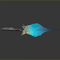 Futuristic Spaceships Flying With Blue Yellow Flames And Reflection On Dark Background