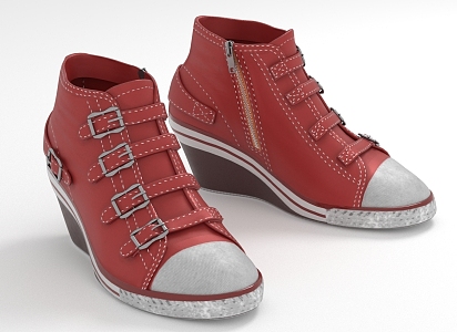 Modern shoes increased sneaker 3d model