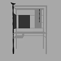 Modern Multi Layer Storage Shelf Unit With Colored Panels And Wooden Frame