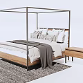 Double bed 3d model