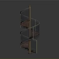 Modern Spiral Staircase With Glass Railings Wooden Post And Curved Steps