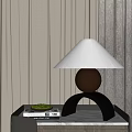 Modern metal table lamp 3d model