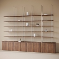 Modern Bookshelf Storage Rack 3d model