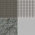 Textured Background Wall Designs With Grid Diagonal Stone And Dot Patterns