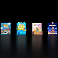 Kids 3D Pop Up Toys With Cartoon Animal Rocket And Ocean Themes