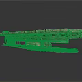 Ancient Wooden Ship Structure With Metal Supports And Wooden Planks