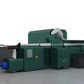 Green Modern Industrial Equipment With Control Panel Display Screen Storage Cabinets And Waste Bins