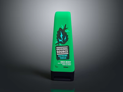 Green Original Sourz Tropical Flavor Beverage Bottle With Black Label And Design 3d model