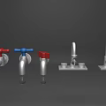 Faucet switch hardware cartoon Q version of water 3d model