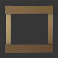 Simple Wooden Stool With Cross Frame Structure And Light Wood Finish
