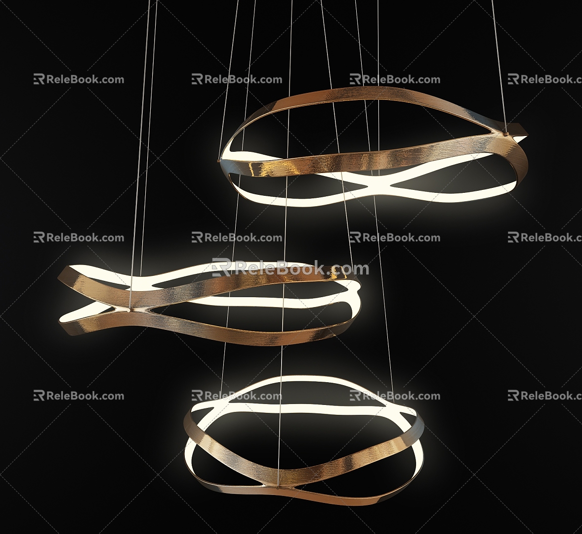 Modern chandelier 3d model