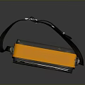 Vintage Portable Radio Yellow And Black Design With FM AM Dial Knobs And Shoulder Strap