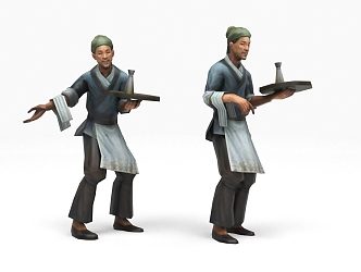 Modern game character small 2 game character 3d model