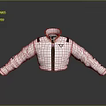 Modern White Jacket With Black Straps Zipper Closure And Chest Logo Design
