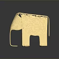 Stylish Golden Elephant Shaped Decorative Furniture With Modern Design And Reflective Surface