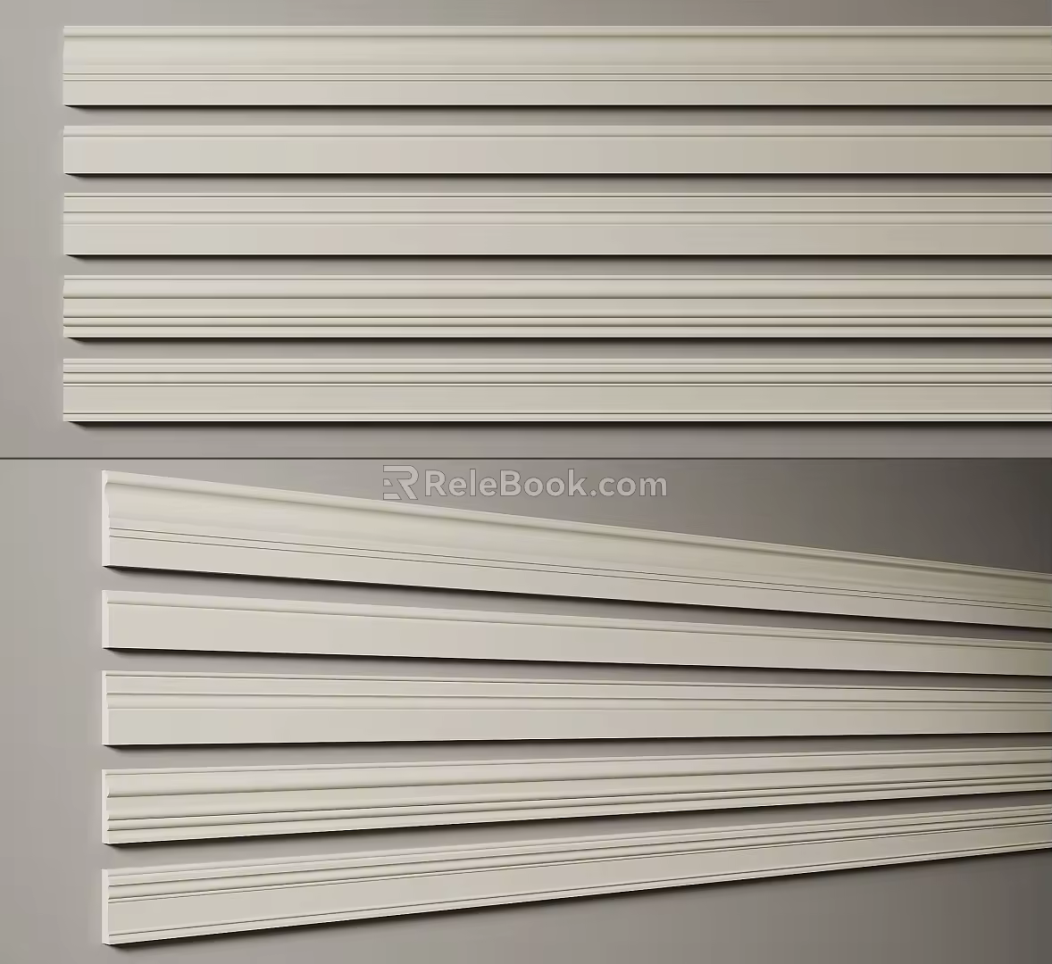 Jianou Gypsum Skirting Line 3d model