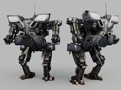 Cyberpunk style sci-fi robot machine armor century sci-fi style 3d model