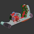 Red Heavy Duty Mechanical Tool With Multiple Rollers And Metal Structure Device