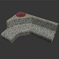 Mechanical Equipment Structure With Textured Surface And Blue Circular Component