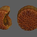 Modern Moon Cake Mid-Autumn Moon Cake Food Dessert 3d model