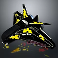 Black And Yellow Patterned Spacecraft Design For Space Exploration Missions