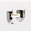 Metal Industrial Electrical Enclosures With Open Door Internal Components And Mounting Accessories