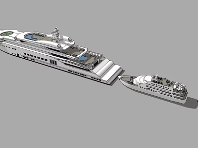 Two Luxury Ships With Modern Design Features 3d model