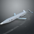 White Streamlined Aircraft 3D Model With Wings Tail Structure And Antenna Design 3d model