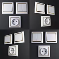 Modern Switch Switch Socket Panel 3d model