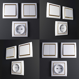 Modern Switch Socket Panel 3d model