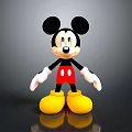 Classic Mickey Mouse Character Figure With Large Ears Red Shorts White Gloves And Yellow Shoes