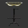 Ergonomic Yellow Office Chair With Perforated Seat And Metal Base Design