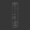 3D Rendered Mechanical Frame Structure With Rectangular Design And Connecting Parts