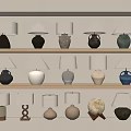 Quite table lamp pottery pot table lamp 3d model