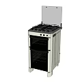 Stainless Steel Gas Stove With Multiple Burners And Double Oven Kitchen Appliance