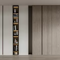 Modern Wardrobe Interior Design With Open Storage Shelves And Wooden Panels