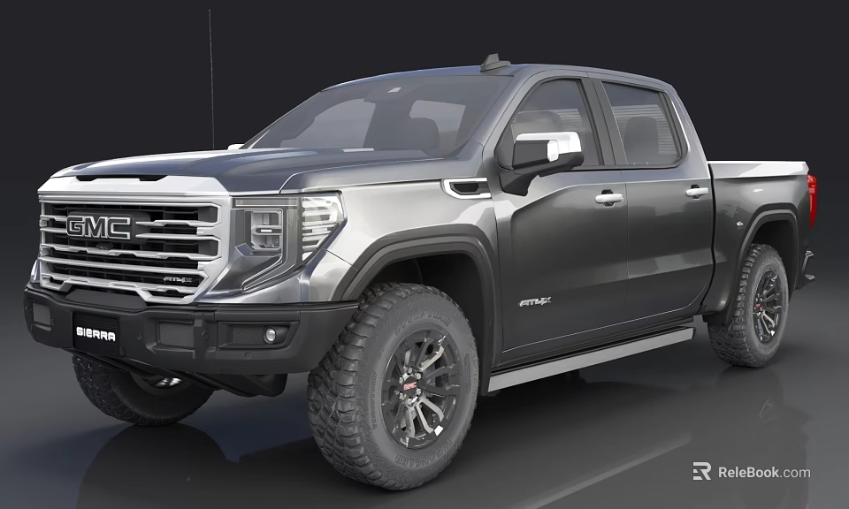 GMC AT4X Pickup Truck With Rugged Design And Off Road Tires 3d model 