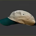 White And Teal Baseball Cap With Corduroy Material And Logo Design For Casual Style